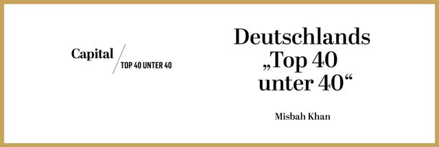 Misbah Khan unter Deutschlands „Top 40 unter 40“